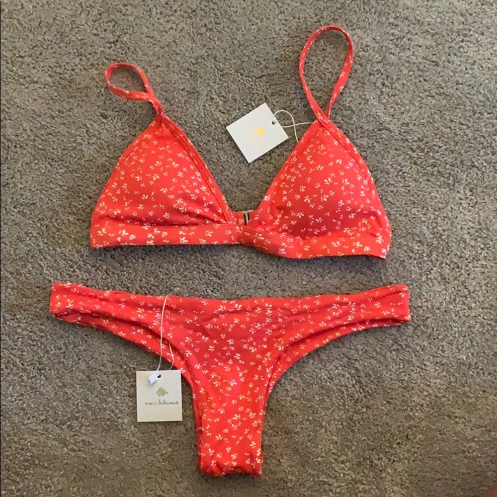 AMA Bikinis - Red and white floral bikini
